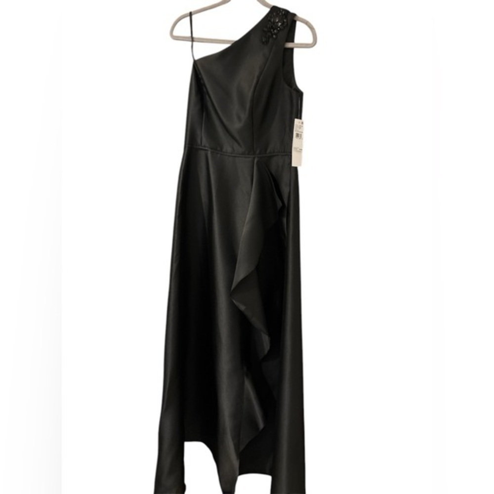 Adrianna Papell Women's One Shoulder Mikado Gown - Size 8